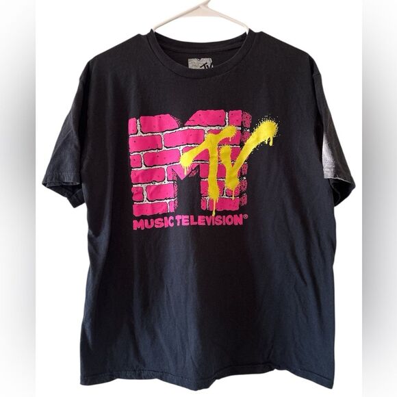 Vintage Other - Y2K Vintage Black MTV Logo Tee Shirt Unisex Size Medium